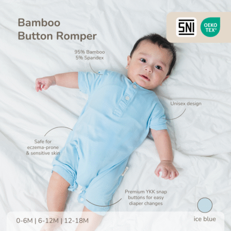 PETIT BEARY - Bamboo Classic Button Romper (0-18M)