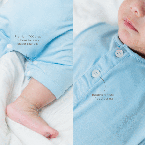 PETIT BEARY - Bamboo Classic Button Romper (0-18M)