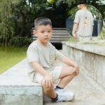 Petit Beary Bamboo Kids Basic Tee Set (Solace) - Setelan Baju Anak (6M - 8Y)