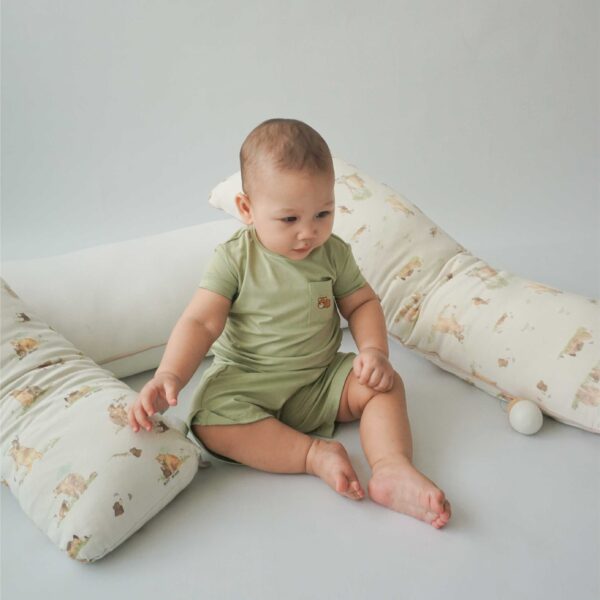 Petit Beary Bamboo Kids Basic Tee Set (Solace) - Setelan Baju Anak (6M - 8Y)