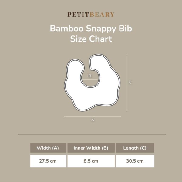 Petit Beary Bamboo Waterproof Snappy Bib Isi 2Pcs