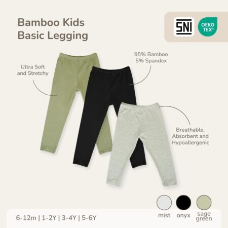 Petit beary bamboo basic legging/ legging anak / unisex legging anak (6M - 6Y)