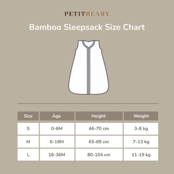 Petit Beary Bamboo 0.5TOG Sleepsack Motif Selimut Bayi dan Anak (0-36M) – Safe Baby & Toddler Sleeping Bag
