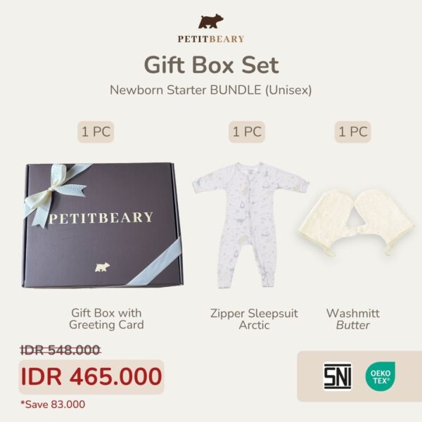 Baby Gift Set Petit Beary – Newborn Starter & Signature Set | Kado Bayi Premium Hamper Hadiah