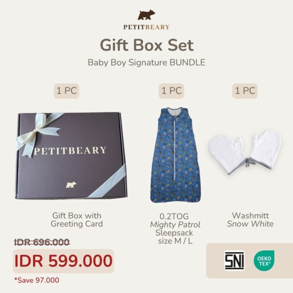 Baby Gift Set Petit Beary – Newborn Starter & Signature Set | Kado Bayi Premium Hamper Hadiah
