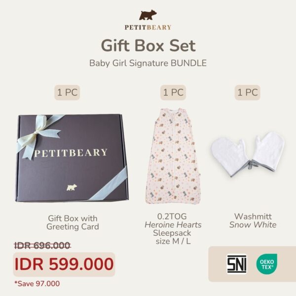 Baby Gift Set Petit Beary – Newborn Starter & Signature Set | Kado Bayi Premium Hamper Hadiah