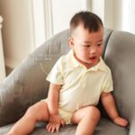 PETIT BEARY - Ribbed Bamboo Boy Shortall (0-18M)