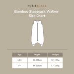 PETIT BEARY - 0.5 TOG Ribbed bamboo sleepsack walker