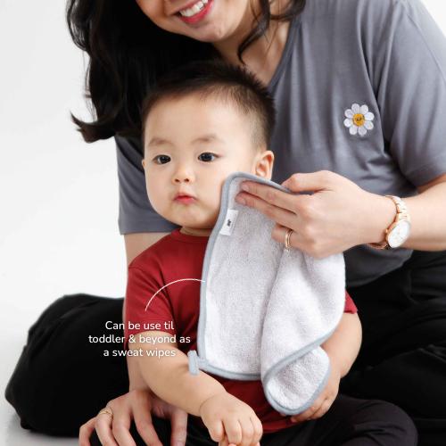 Petit Beary Bamboo Baby Washcloth/Waslap Bayi Sapu Tangan Handkerchief Isi 3 Pcs