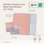 Petit Beary Bamboo Double Layer Baby Kids Blanket