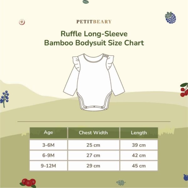 Petit Beary Ruffle Long-Sleeve Bamboo Bodysuit (3-12M)