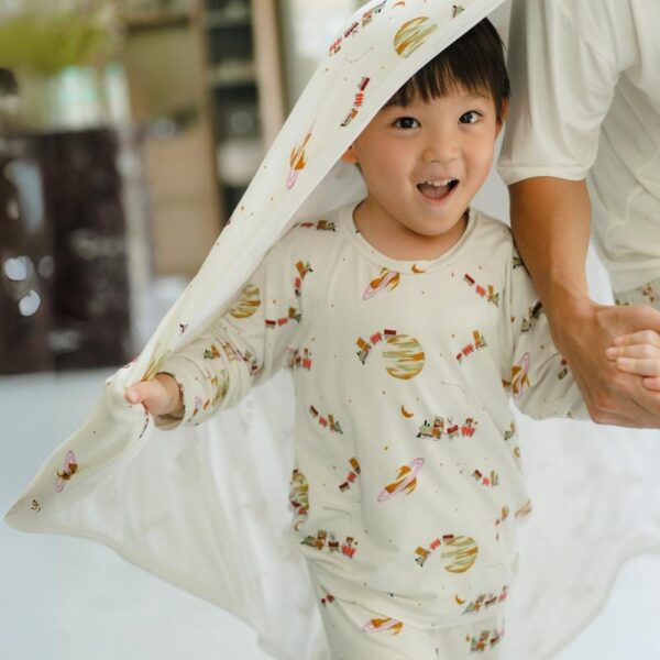 Petit Beary x Kero Toddler Bamboo Long - Sleeve Pyjamas - Setelan Piyama Anak (1-8Y)