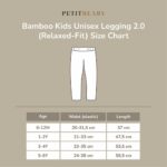 PETIT BEARY - Kids bamboo unisex legging 2.0 (relaxed-fit) - legging jogger anak (6M - 6Y)