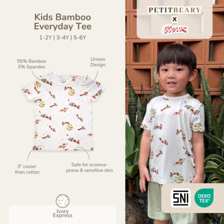Petit Beary x Kero Kids Bamboo Everyday Tee - Kaos Anak (1-6Y)