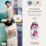 PAW Patrol Boy Comfy Set Petit Beary – Sleeveless Set + Character Pillow | Setelan Anak Laki Bantal Guling Nyaman & Lembut Petit Beary