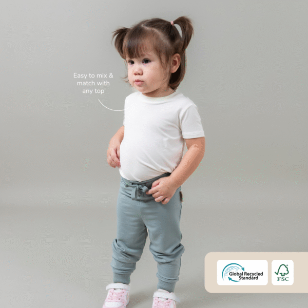 Celana Jogger Anak Bamboo Premium – Unisex Drawstring Pants | Petit Beary Airplane Mode (6M–6Y)