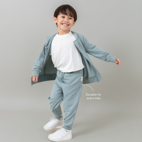 Celana Jogger Anak Bamboo Premium – Unisex Drawstring Pants | Petit Beary Airplane Mode (6M–6Y)