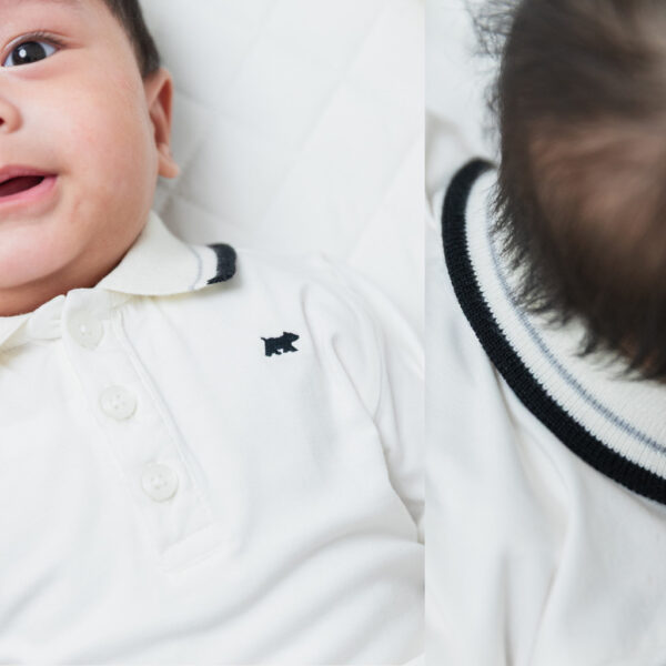 PETIT BEARY - Bamboo Classic Polo Bodysuit 0-12M