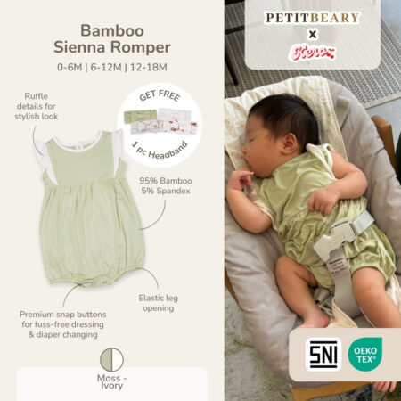 Petit Beary x Kero Sienna Bamboo Romper - Jumper Anak Bayi Perempuan (0-18M)