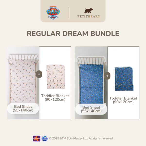 Selimut Bayi Bamboo Premium + Sprei PAW Patrol Original – Dream Bundle Bedsheet Blanket Set | Petit Beary
