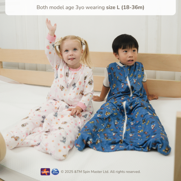 Sleepsack Bayi Bamboo Premium Lembut – PAW Patrol Original Wearable Blanket in 0.2TOG / 0.5TOG / 1TOG | Petit Beary (6M-36M)