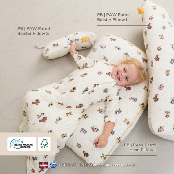 Guling Bayi Anak Bamboo Premium - PAW Patrol Kids Bolster Pillow | Petit Beary (0-8Y)