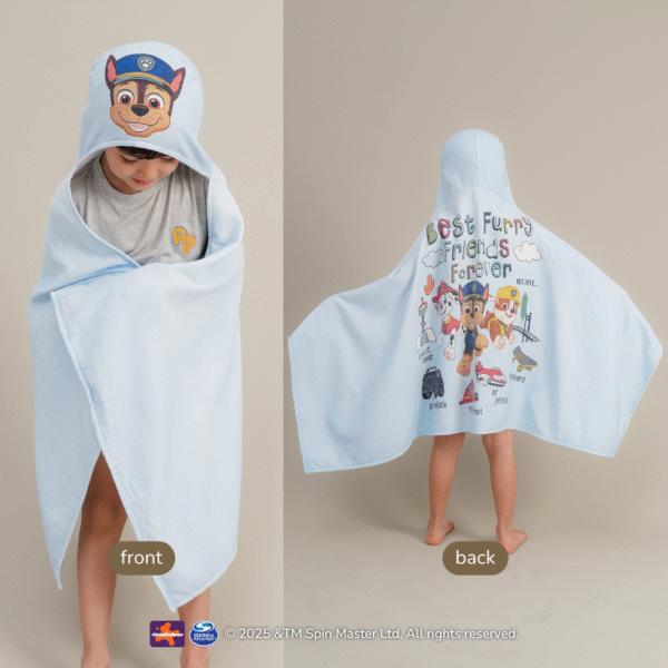 Handuk Topi Bayi Bamboo Premium – PAW Patrol Original Hooded Towel Bath Swim Poncho | Petit Beary (3–8Y)