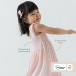 Dress Anak Perempuan Bamboo Premium – Smocked Dress Baby Girl | Petit Beary Heirloom Basics (0M–8Y)