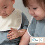 Celemek Bayi Bamboo Waterproof – Snappy Bib Isi 2pcs Anti Basah | Petit Beary