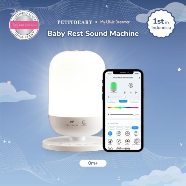 Mesin White Noise Bayi – Smart Night Lamp + Sound Machine | Rest Sound Machine Petit Beary x MyLittleDreamer