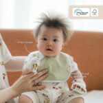 Celemek Bayi Bamboo Premium – Snappy Bib Anti Bocor | Petit Beary x Kero
