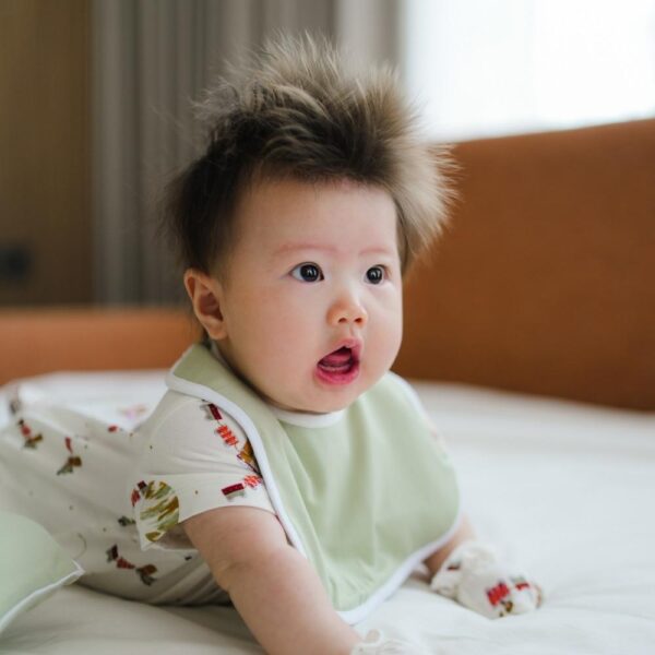 Celemek Bayi Bamboo Premium – Snappy Bib Anti Bocor | Petit Beary x Kero