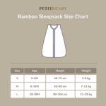 Sleepsack Bayi Bamboo Premium Single Layer | Double Layer – Wearable Blanket 0.2TOG | 0.5TOG | Petit Beary (0-6M)