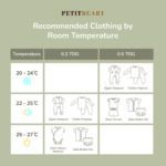 Sleepsack Bayi Bamboo Premium Single Layer | Double Layer – Wearable Blanket 0.2TOG | 0.5TOG | Petit Beary (0-6M)