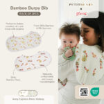 Slaber Bayi Bamboo Premium – Burpy Bib Isi 2pcs Anti Gumoh | Petit Beary x Kero