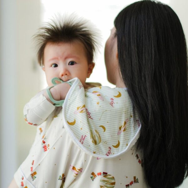 Slaber Bayi Bamboo Premium – Burpy Bib Isi 2pcs Anti Gumoh | Petit Beary x Kero