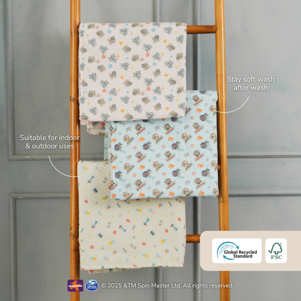 Handuk Bayi Anak Bamboo Premium 60 x 120cm - PAW Patrol Original Regular Towel | Petit Beary (0M-8Y)