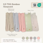 Sleepsack Bayi Bamboo Premium Double Layer – Wearable Blanket 0.5TOG | Petit Beary (6-36M)