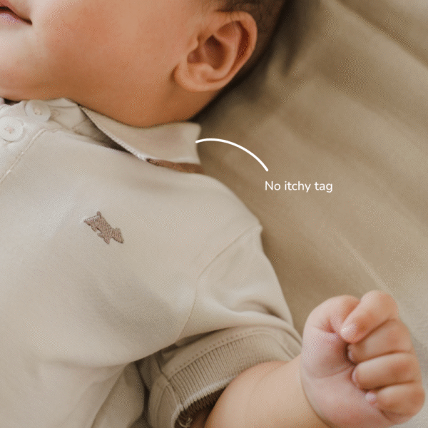 Bamboo Boy Classic Polo Bodysuit 0-18M | Petit Beary