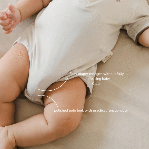 Bamboo Boy Classic Polo Bodysuit 0-18M | Petit Beary