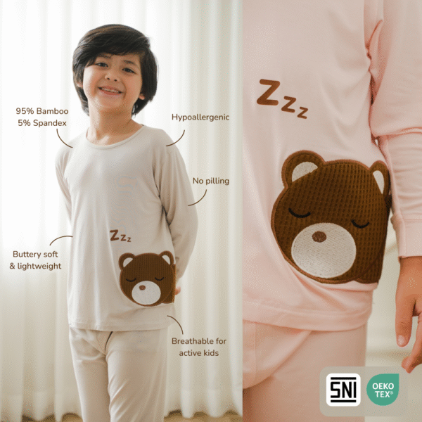 Bamboo Long-Sleeve Toddler Pyjamas 1-8Y | Petit Beary