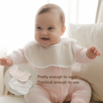 Bamboo Waterproof Reversible Floral Bib 2pcs | Petit Beary