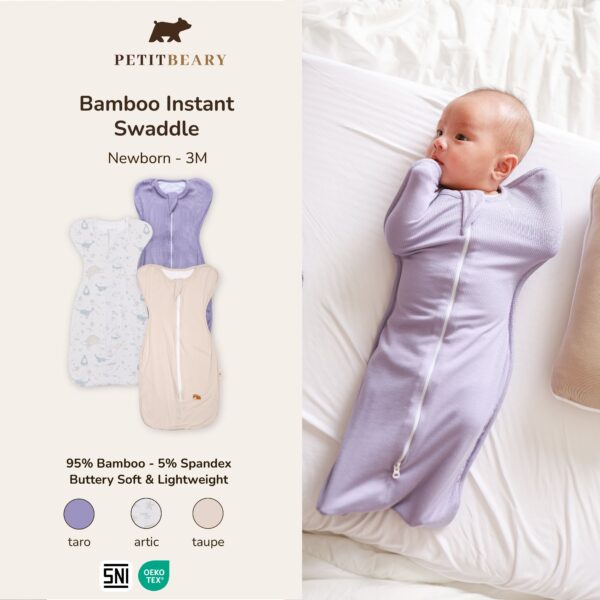 Bamboo Instant Swaddle Newborn 0-3M | Petit Beary