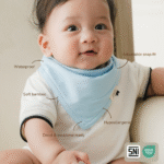 Bamboo Waterproof Bandana Bib 0m+ | Petit Beary