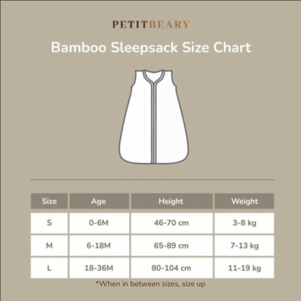 1.0 TOG Bamboo Sleepsack Wearable Blanket 0-36M | Petit Beary