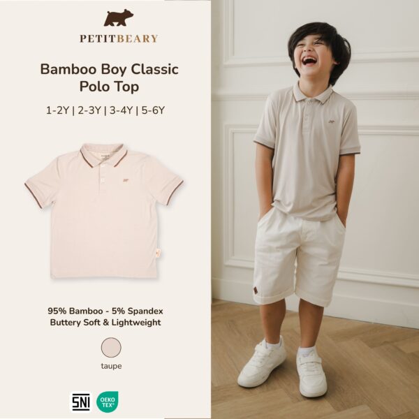 Bamboo Boy Classic Polo Top 1-6Y | Petit Beary