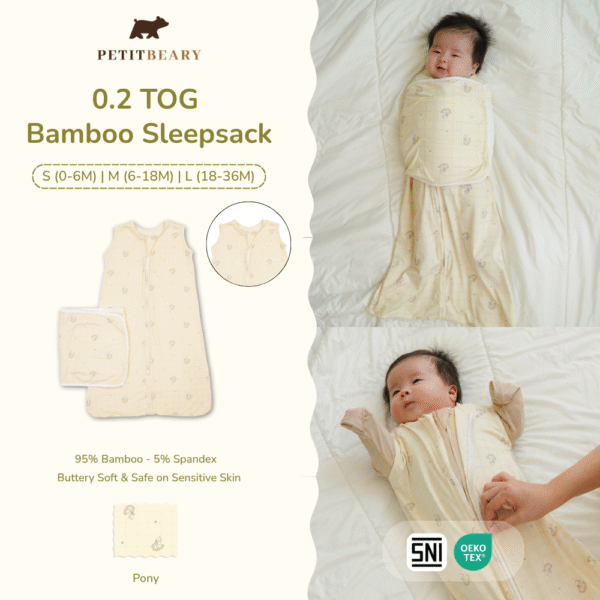 0.2 TOG Bamboo Sleepsack Wearable Blanket 0-36M Cradle & Gallop | Petit Beary