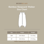 0.5 TOG Bamboo Toddler Sleepsack Walker 18M-4Y+ | Petit Beary