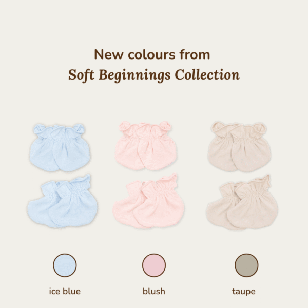 Bamboo Baby Mitten & Booties Set Newborn | Petit Beary