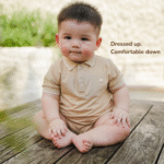 PETIT BEARY - Bamboo Classic Polo Bodysuit 0-12M